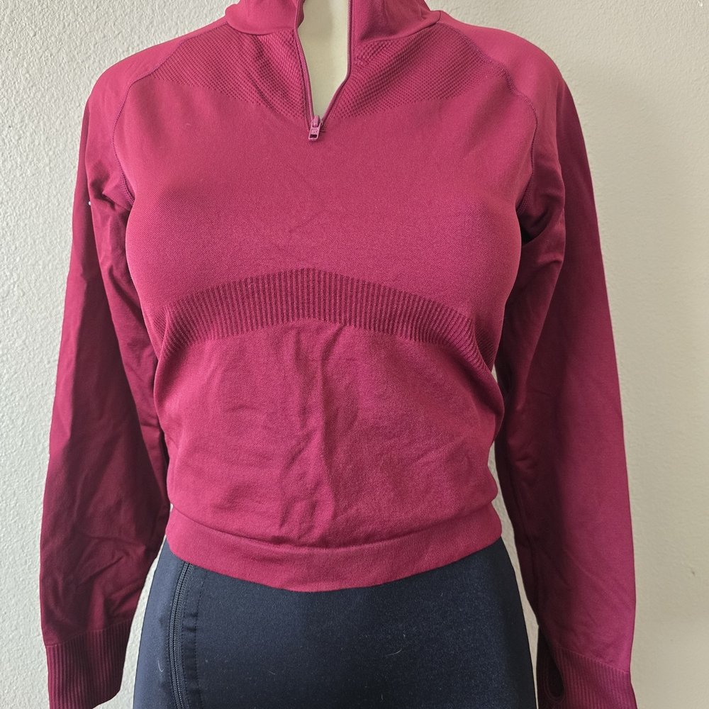Women's Burgundy Quarter-Zip Pullover
